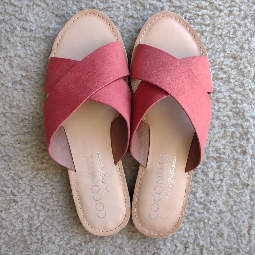 NEW Coconuts by Matisse Rust Suede Slides‎ 7